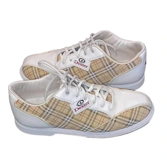 Dexter Bowling Plaid And White Shoes Size 9 - Picture 2 of 7